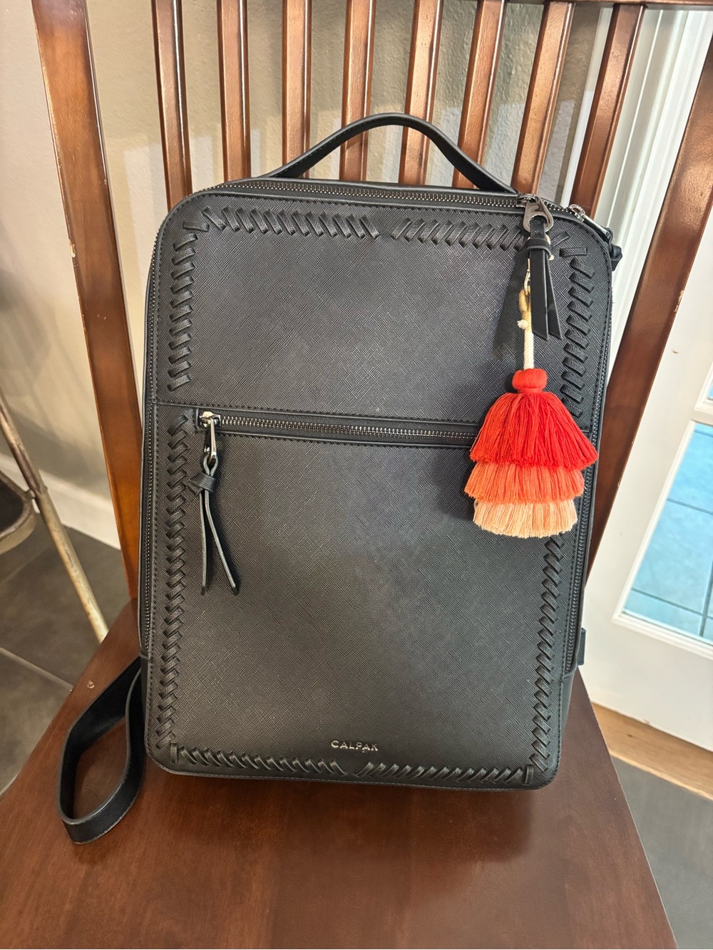 Calpak Kaya gunmetal black laptop bag in like new condition with dust bag!
